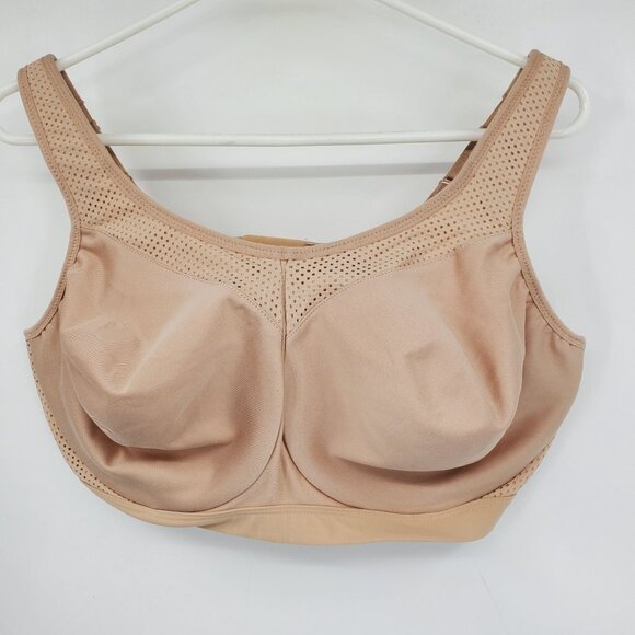 Glamorise Sport Women's Nude Wide Strap Sports Bra Bra Size 40F - Picture 1 of 8